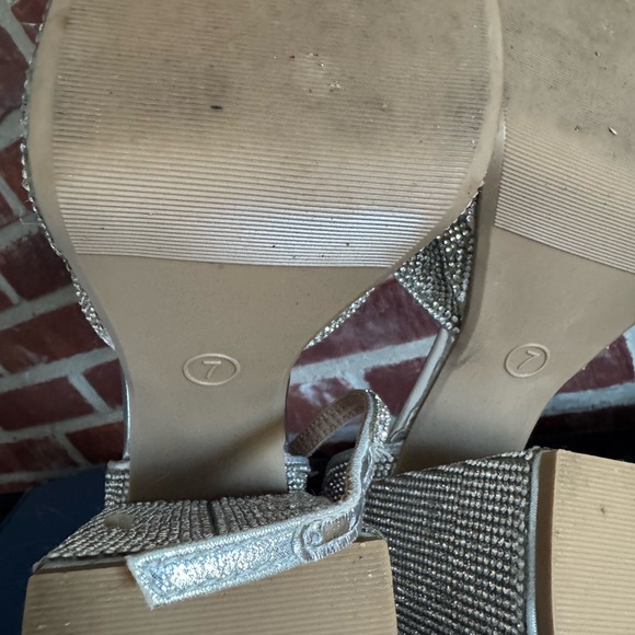 Wild Fable Silver Rhinestone Platform Heels - Picture 5 of 5